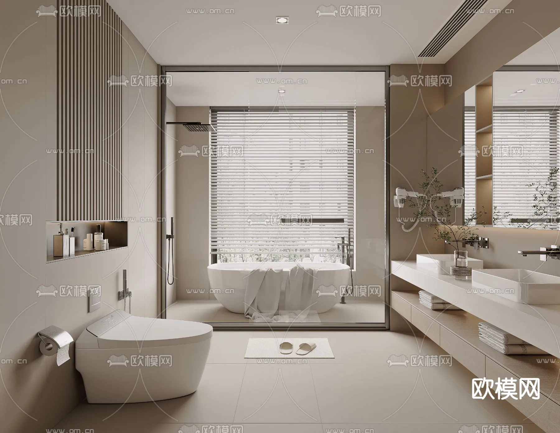 BATHROOM SETS - VRAY / CORONA - 3D MODEL - 2258