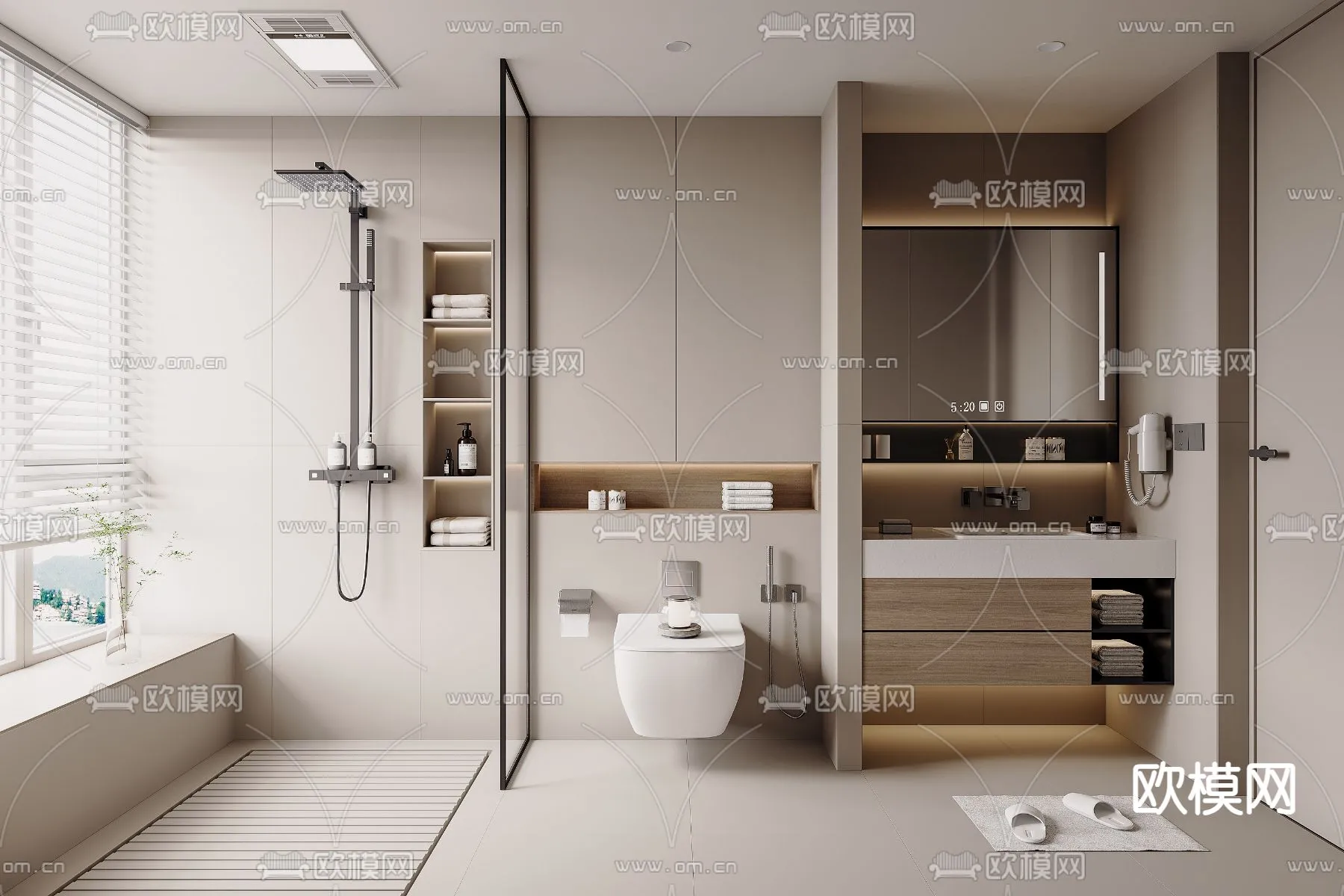 BATHROOM SETS - VRAY / CORONA - 3D MODEL - 2261