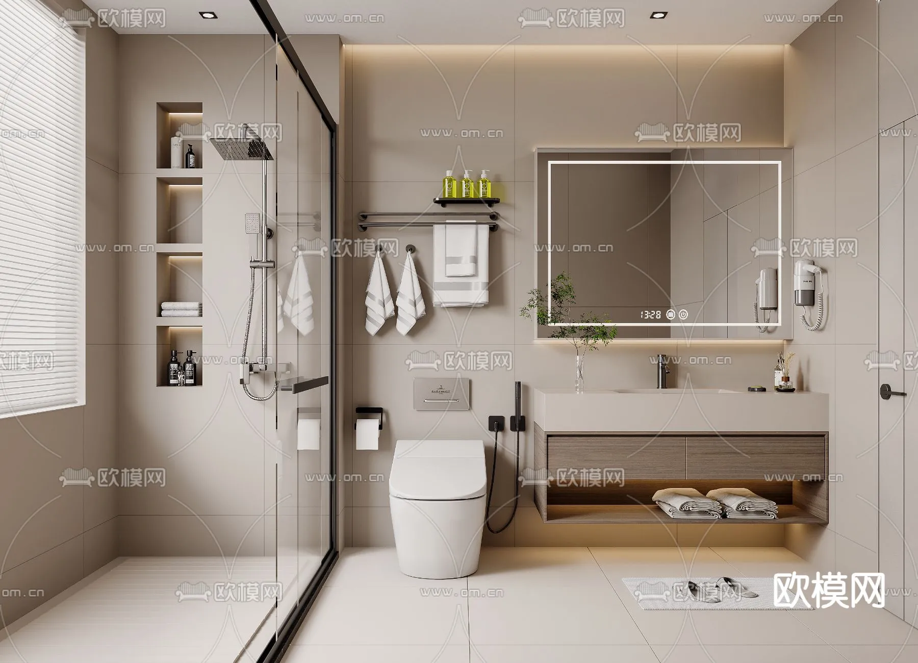 BATHROOM SETS - VRAY / CORONA - 3D MODEL - 2262