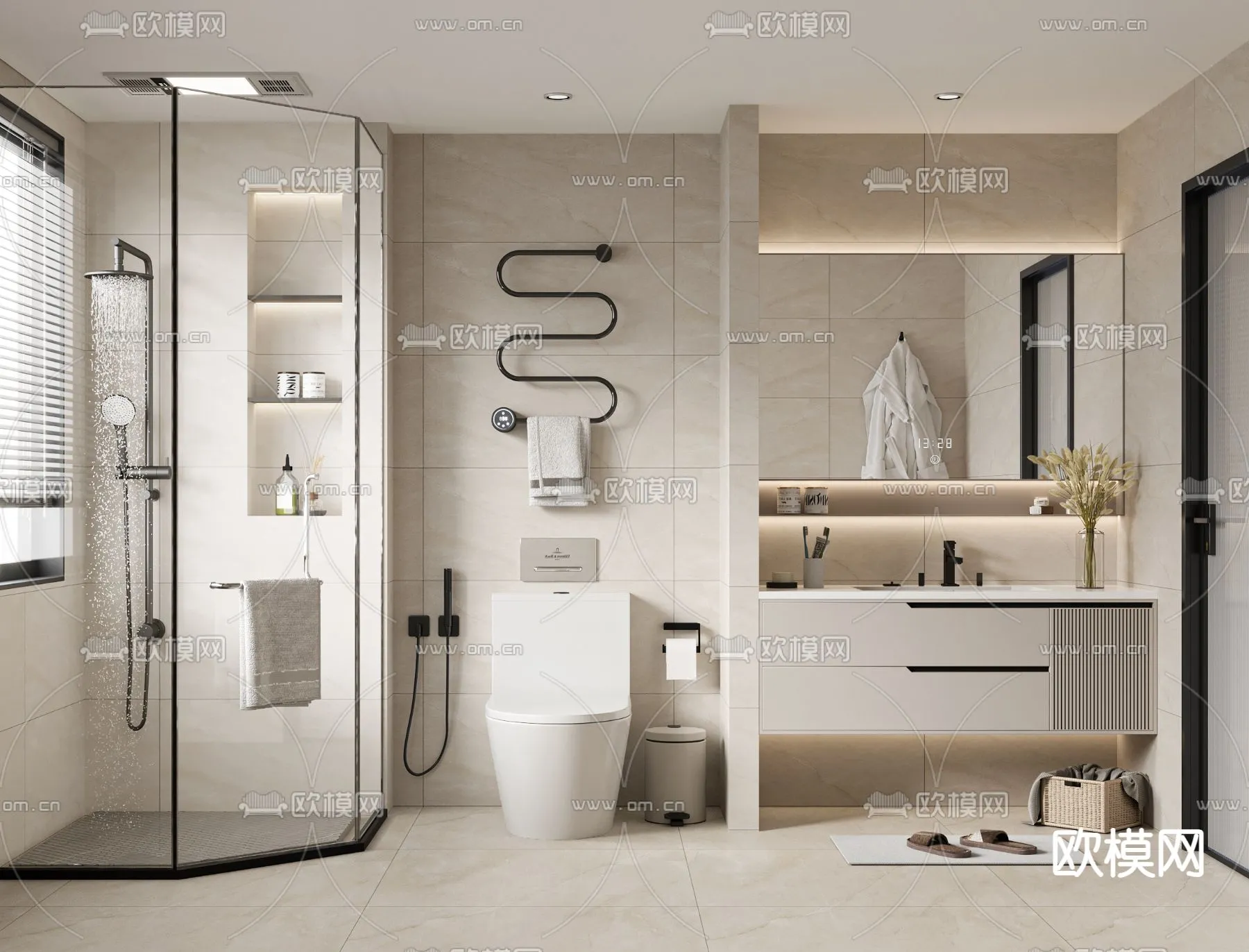 BATHROOM SETS - VRAY / CORONA - 3D MODEL - 2269