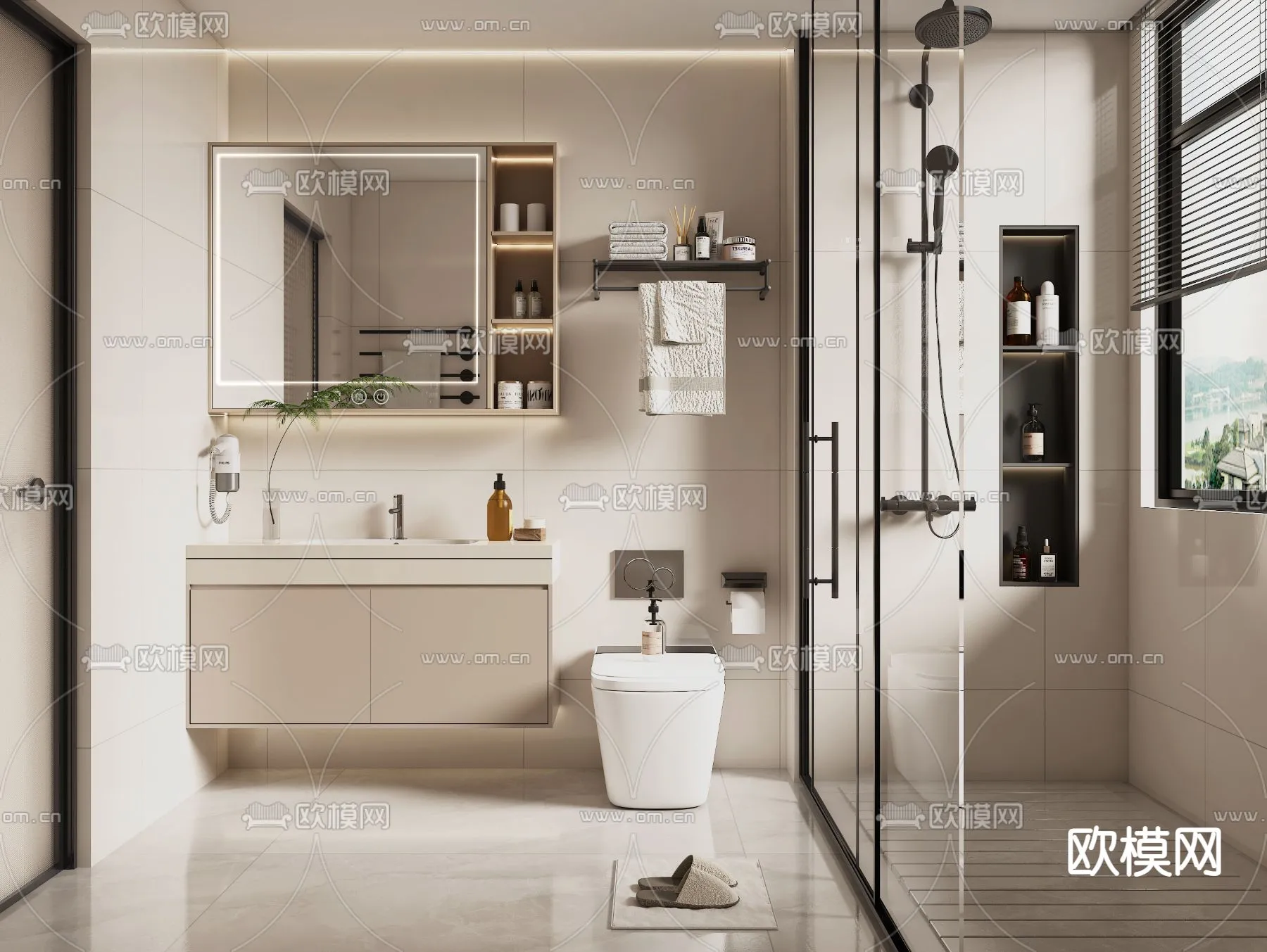 BATHROOM SETS - VRAY / CORONA - 3D MODEL - 2272
