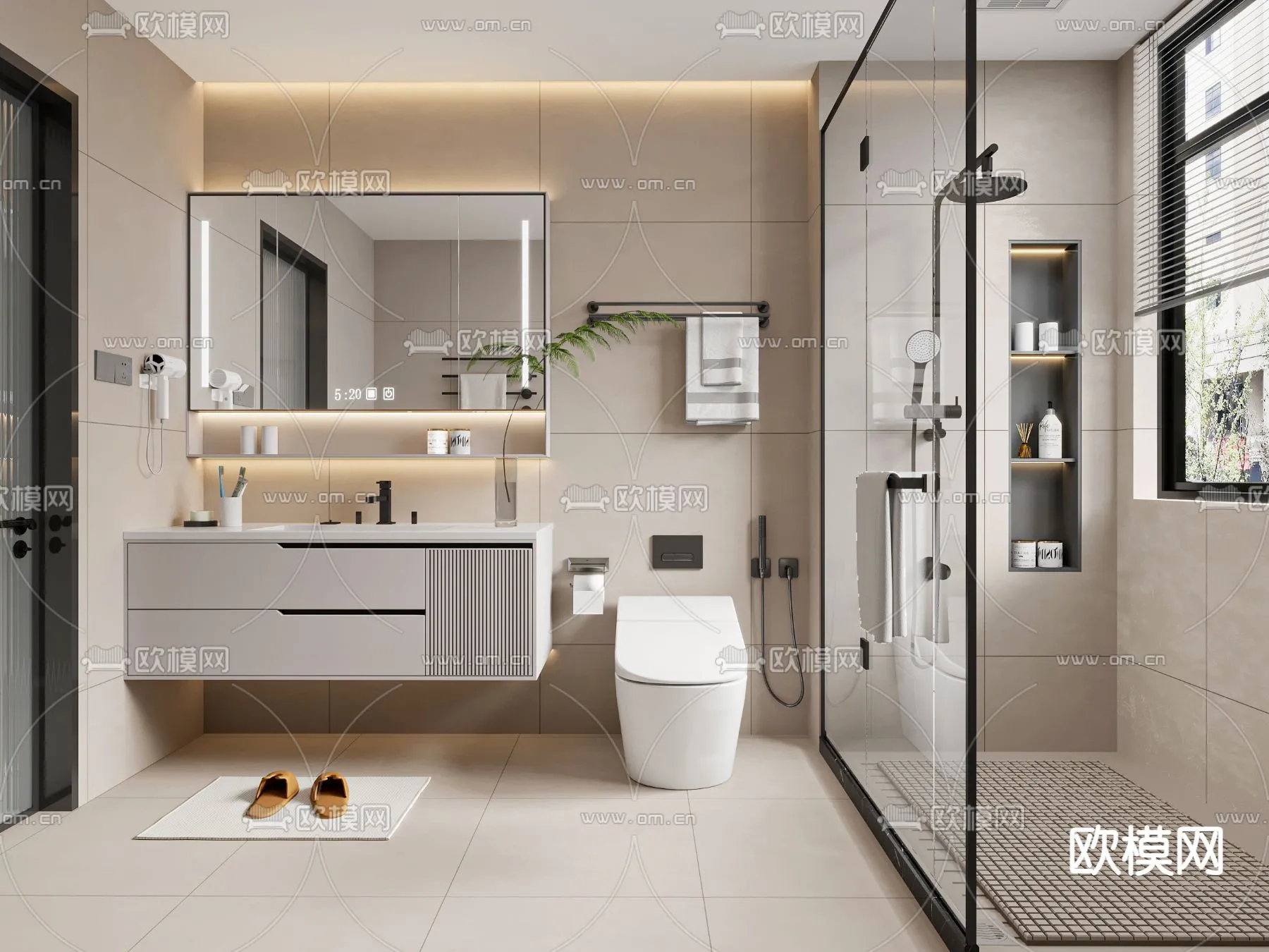 BATHROOM SETS - VRAY / CORONA - 3D MODEL - 2273