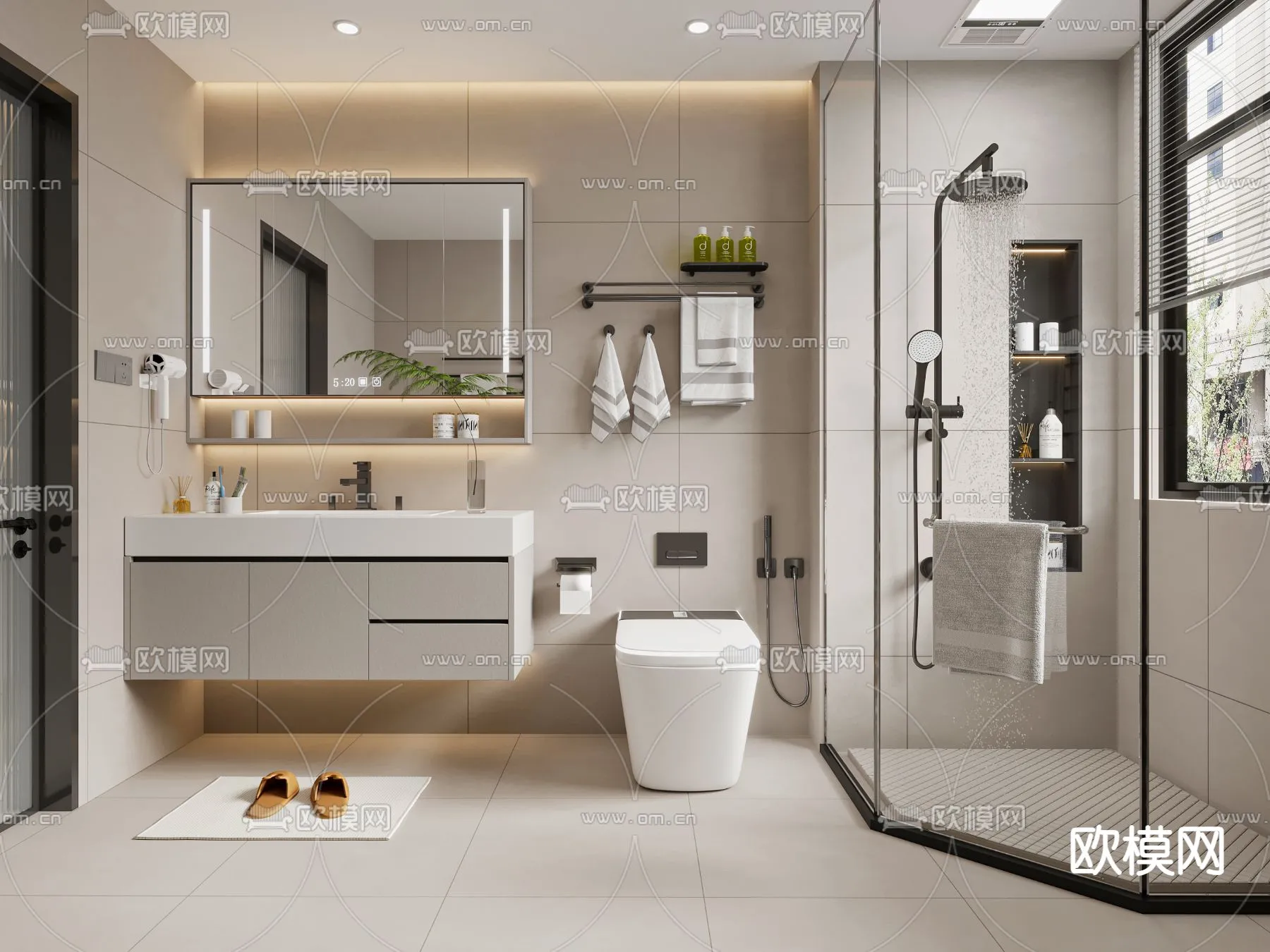 BATHROOM SETS - VRAY / CORONA - 3D MODEL - 2274