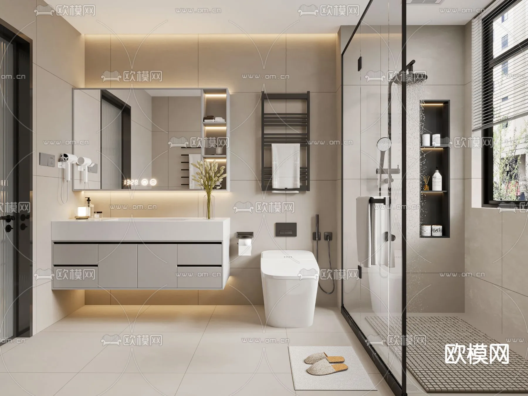 BATHROOM SETS - VRAY / CORONA - 3D MODEL - 2275