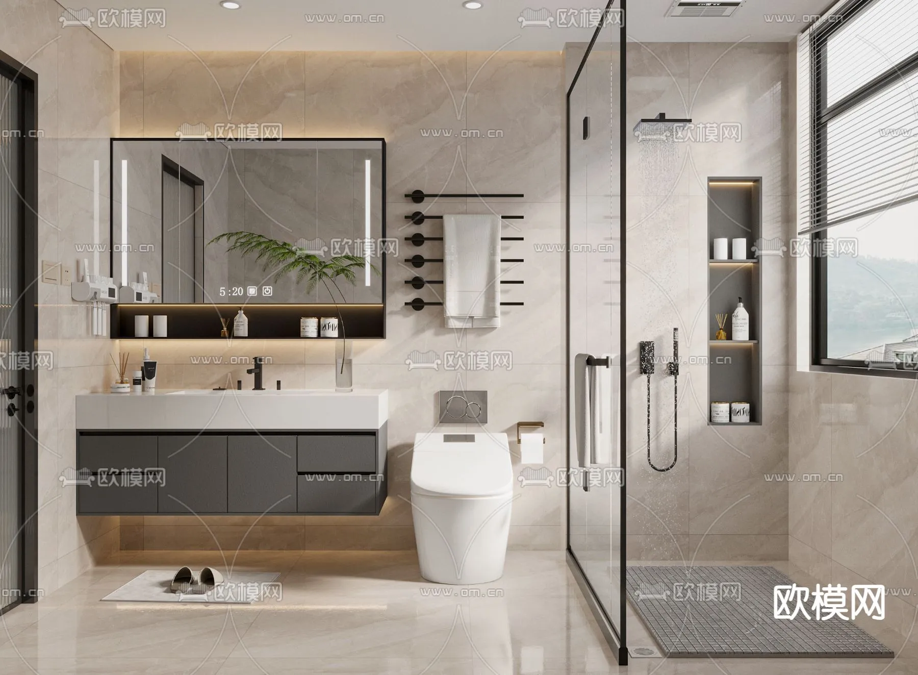 BATHROOM SETS - VRAY / CORONA - 3D MODEL - 2276