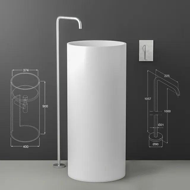 bathroom - Shell boffi phc eclipse 3D Model