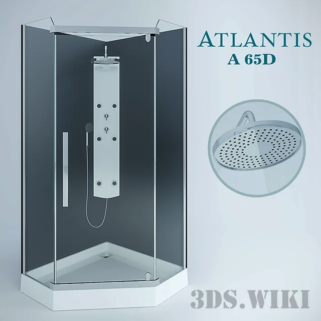 bathroom - Shower cabin Atlantis A-65D 3D Model