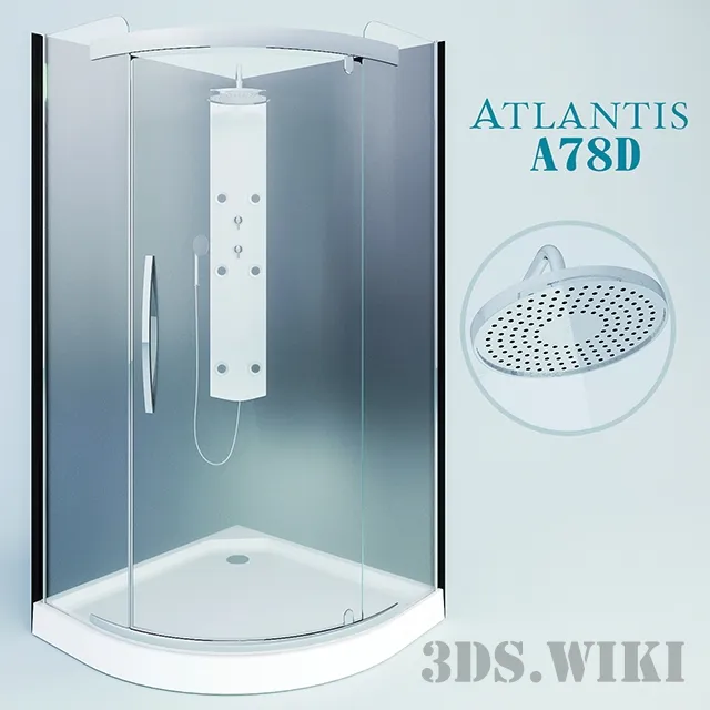 bathroom - Shower cabin Atlantis A-78D 3D Model
