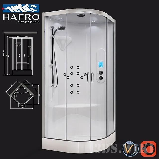 bathroom - Shower cabin Hafro New Bi-Size 3D Model