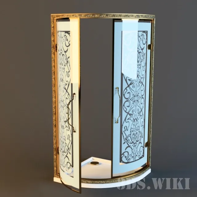 bathroom - Shower cabin Lineatre Tiffani 3D Model