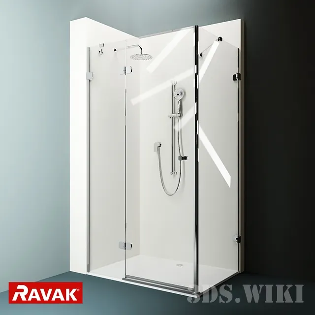 bathroom - Shower cabin Ravak Brilliant 3D Model