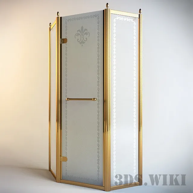bathroom - Shower enclosure Cezares Retro P-1 3D Model