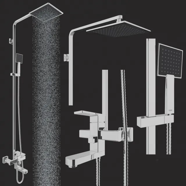 bathroom - Shower-Kaiser 371 3D Model