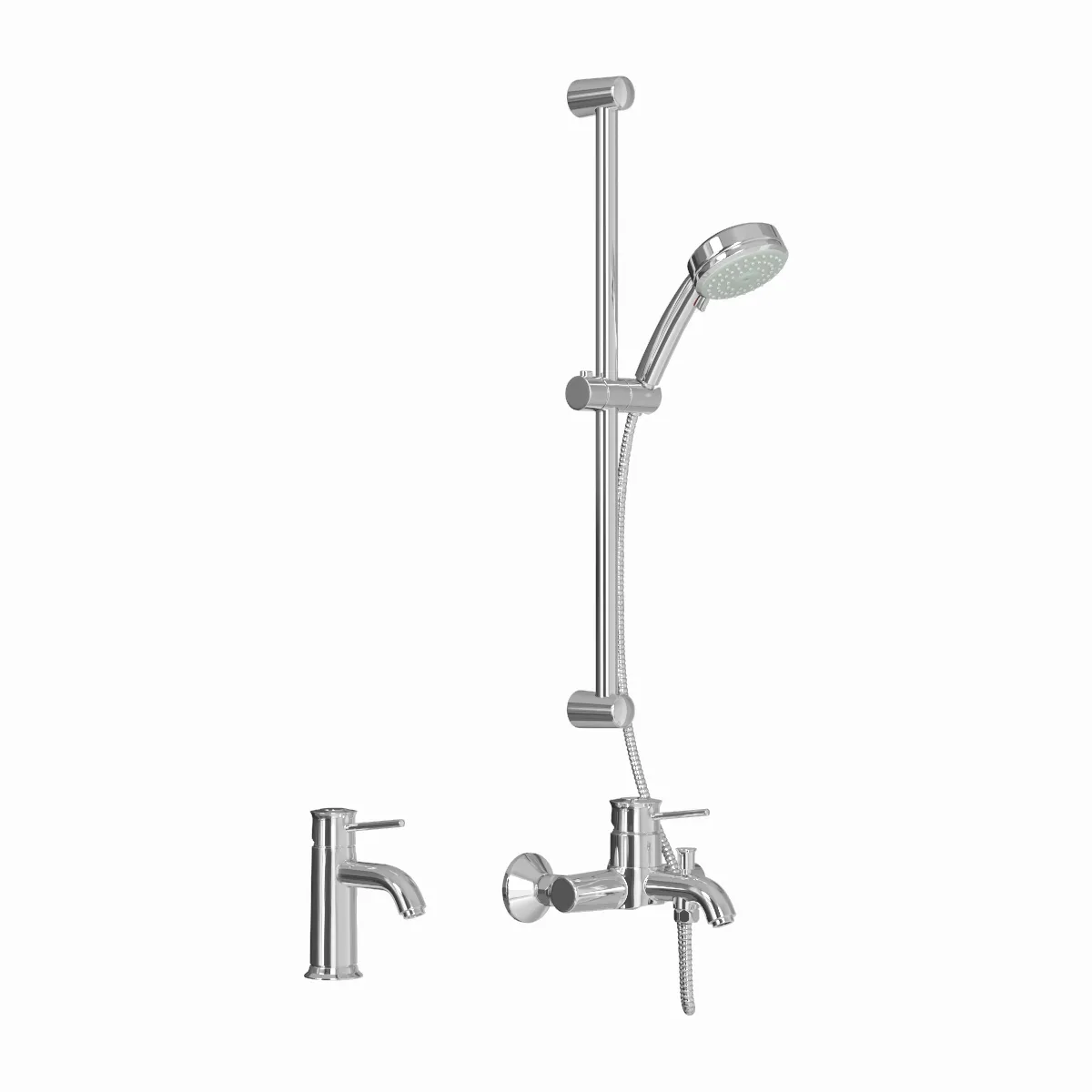 bathroom - Shower set Grohe faucets 3D Model
