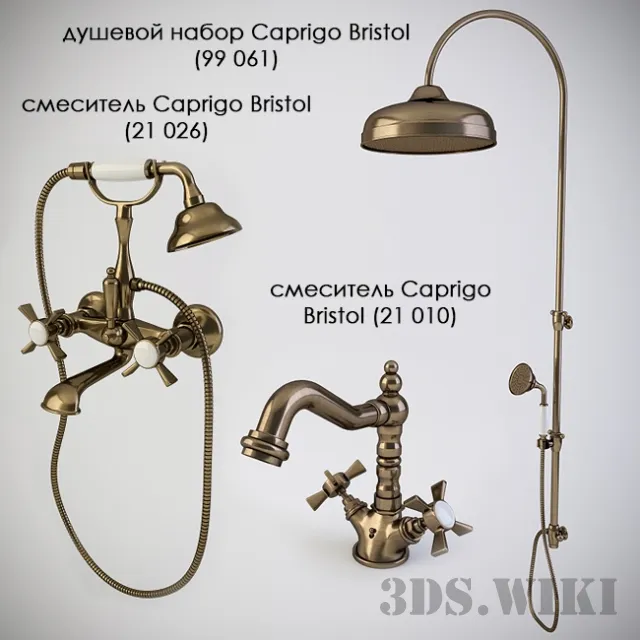 bathroom - Shower set of mixers Caprigo BRISTOL 3D Model