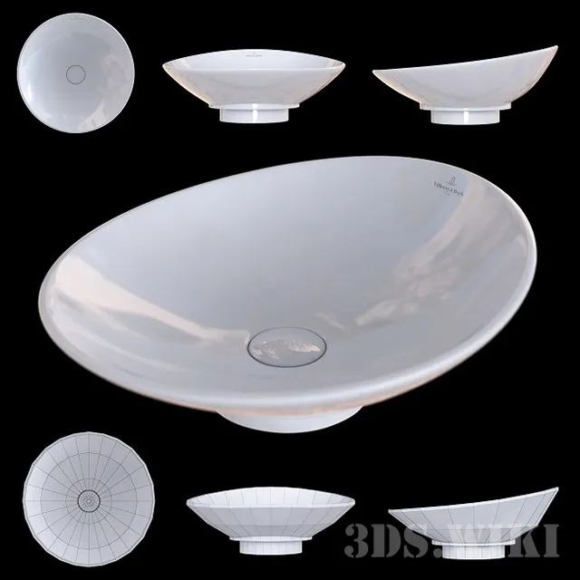 bathroom - Sink 411045R1 VILLEROY BOCH MY NATURE 3D Model