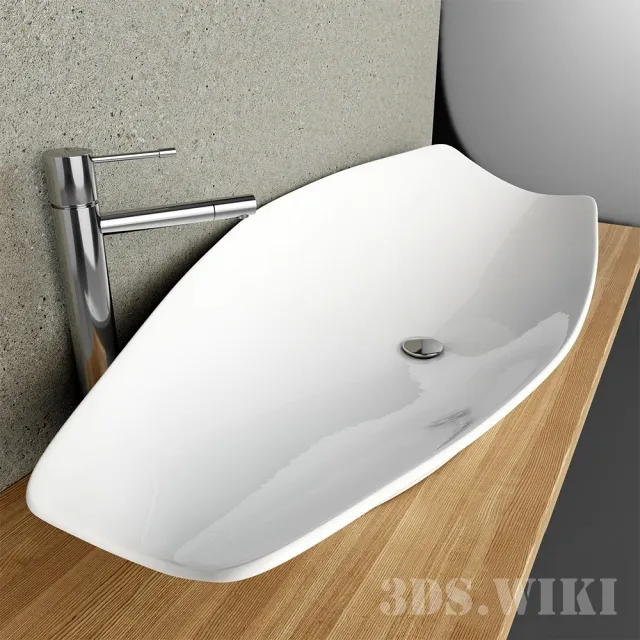 bathroom - Sink Scarabeo Kong 8054 3D Model