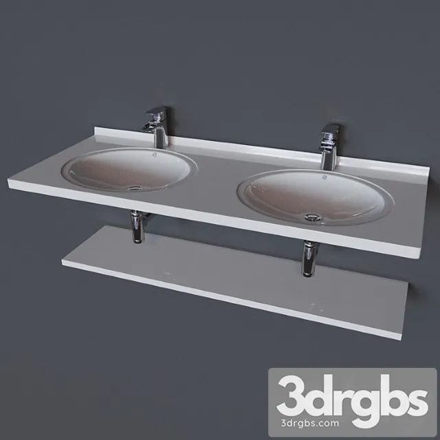 Bathroom Sink Tsolor Style Prima 140 3D Model Free