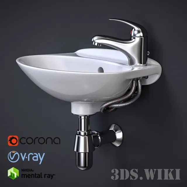 bathroom - Small beautiful shell 3D Model