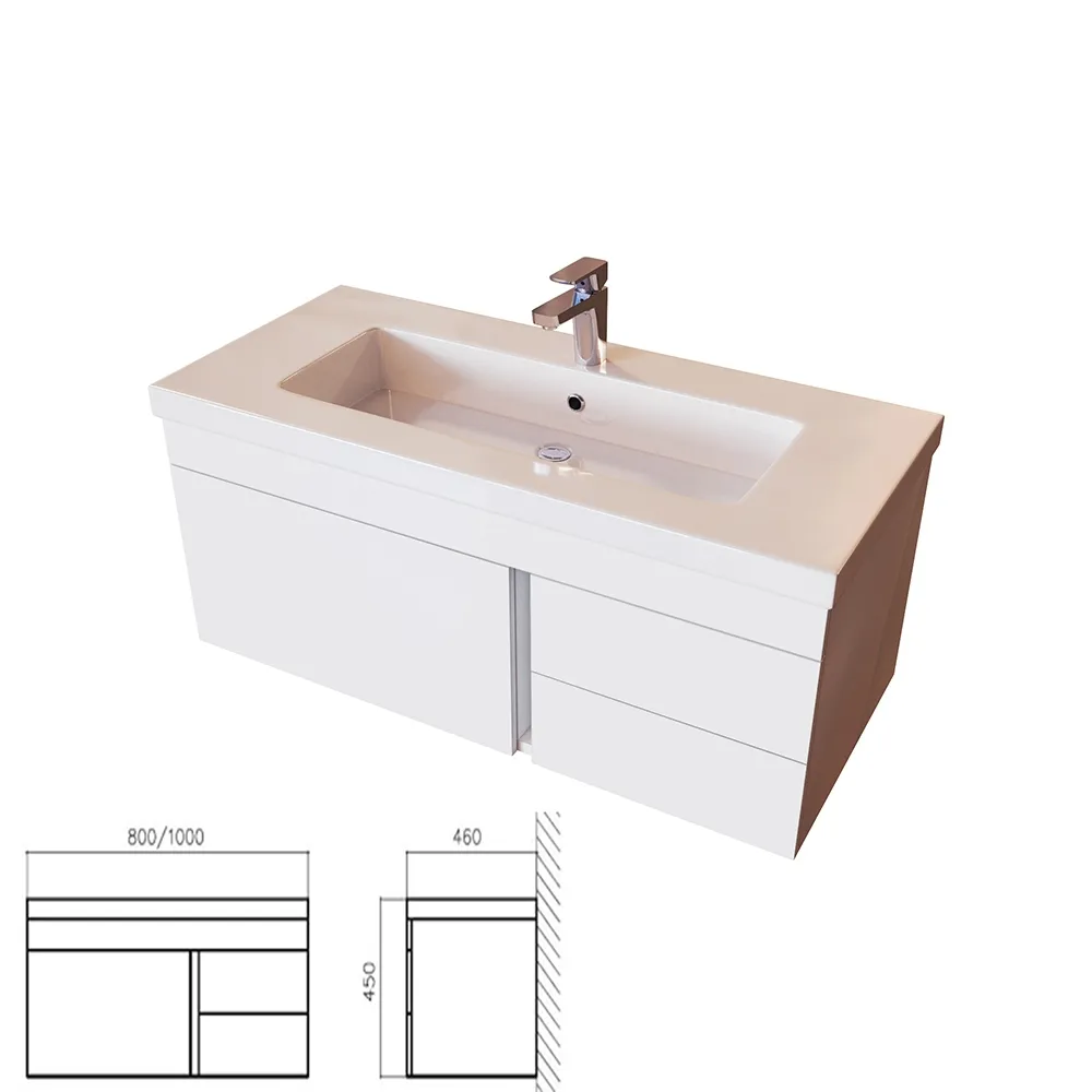 bathroom - Stand BelBagno Luce BB1000VAC  BL white with washbasin 3D Model