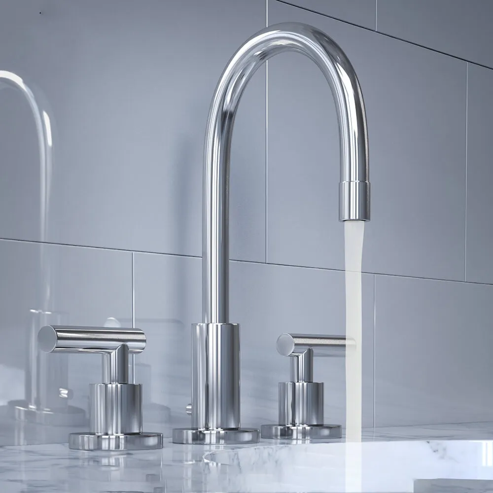 bathroom - SUTTON LEVER-HANDLE 8in WIDESPREAD FAUCET 3D Model