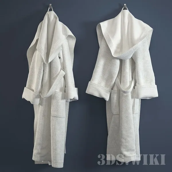 bathroom - Terry bathrobe 3D Model