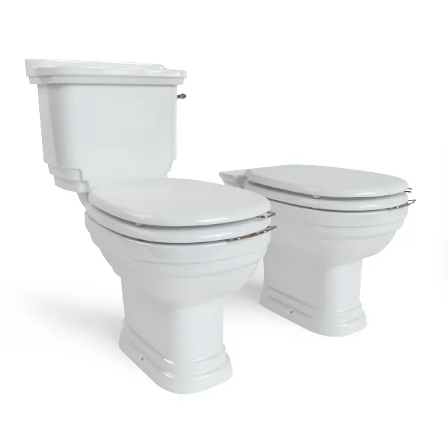 bathroom - The toilet and bidet Classica 3D Model