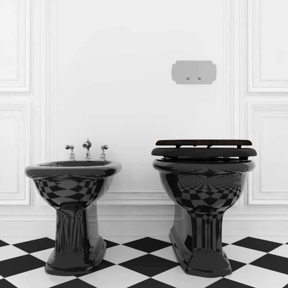 bathroom - Toilet and bidet 59 3D Model