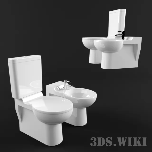 bathroom - Toilet and bidet Duravit Foster 3D Model