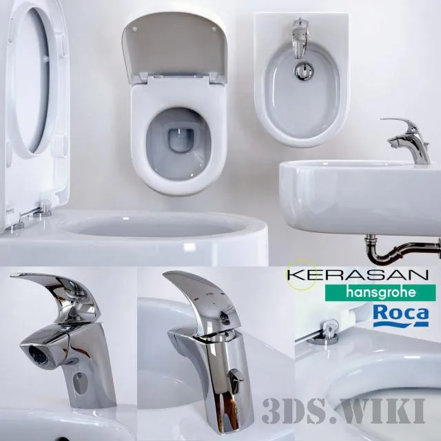 bathroom - Toilet and bidet FLO 3D Model