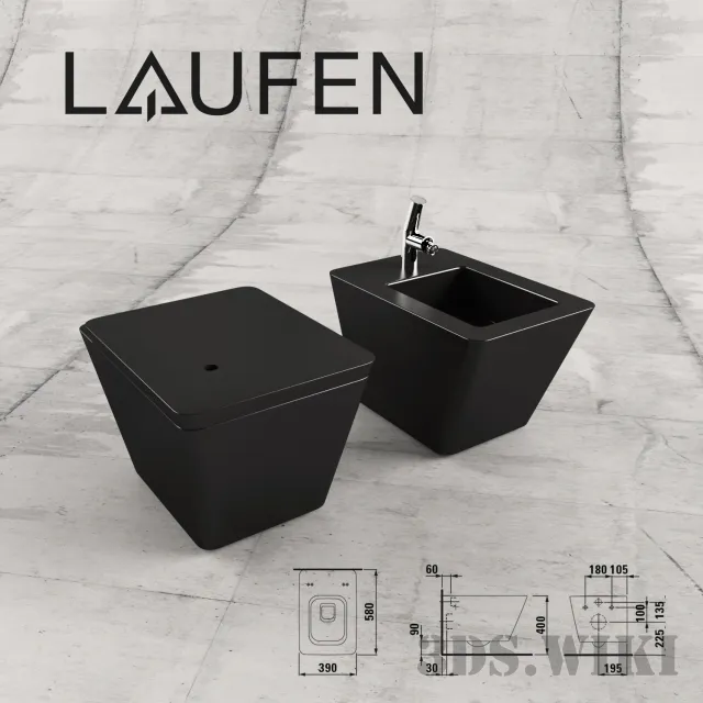 bathroom - Toilet and Bidet Laufen Alessi 3D Model