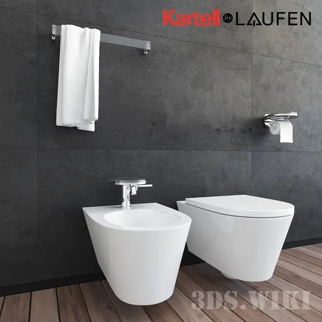 bathroom - Toilet and bidet Laufen (Laufen) Kartell 3D Model