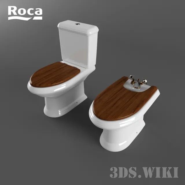 bathroom - Toilet and bidet ROCA AMERICA 3D Model