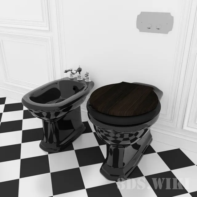 bathroom - Toilet and Bidet - SBORDONI Neoclassica 3D Model