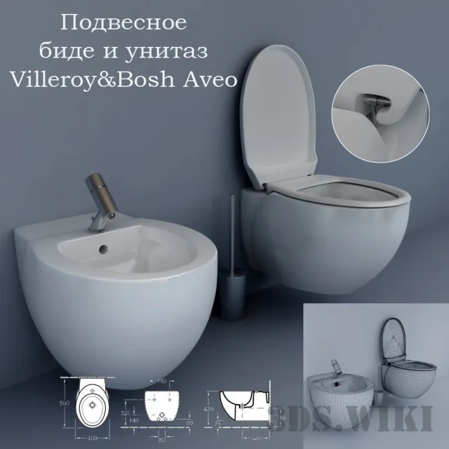 bathroom - Toilet and Bidet Villeroy & Boch Aveo 3D Model