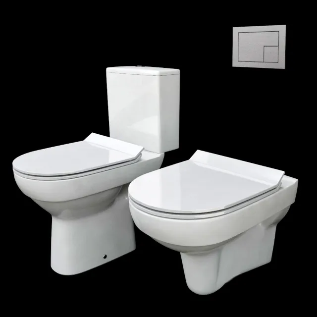 bathroom - Toilet bowls collection CITY cersanit 3D Model