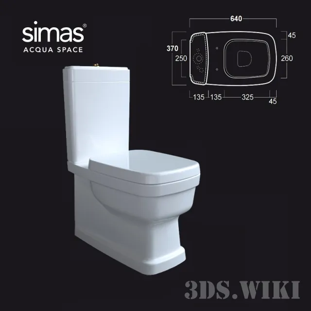 bathroom - Toilet Simas Evolution EVO07 3D Model