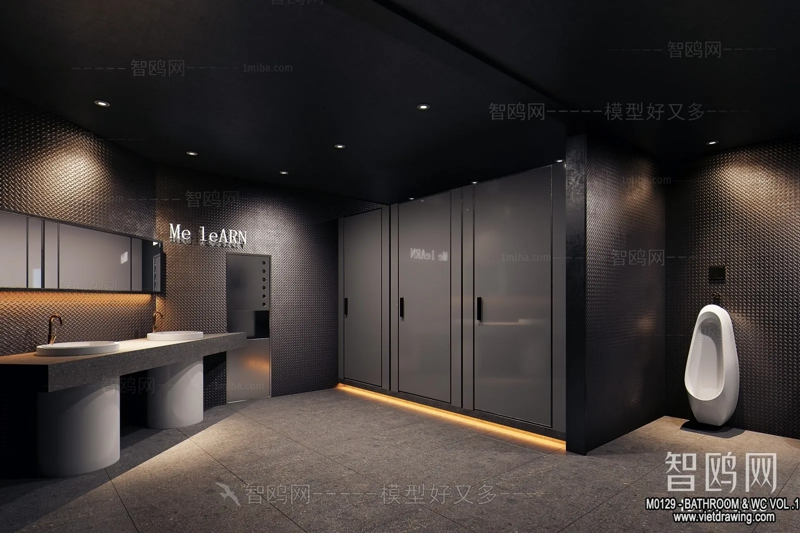 Bathroom - Toilet - WC - RestRoom - 3D Interior Scene - 101