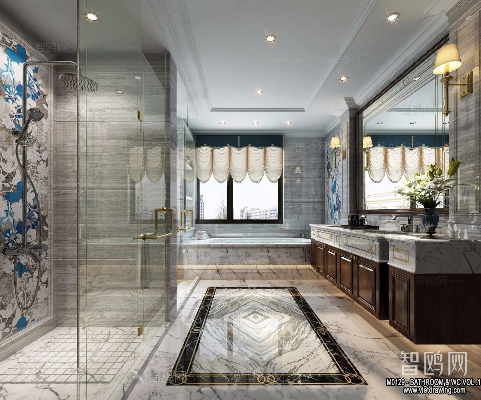 Bathroom - Toilet - WC - RestRoom - 3D Interior Scene - 105