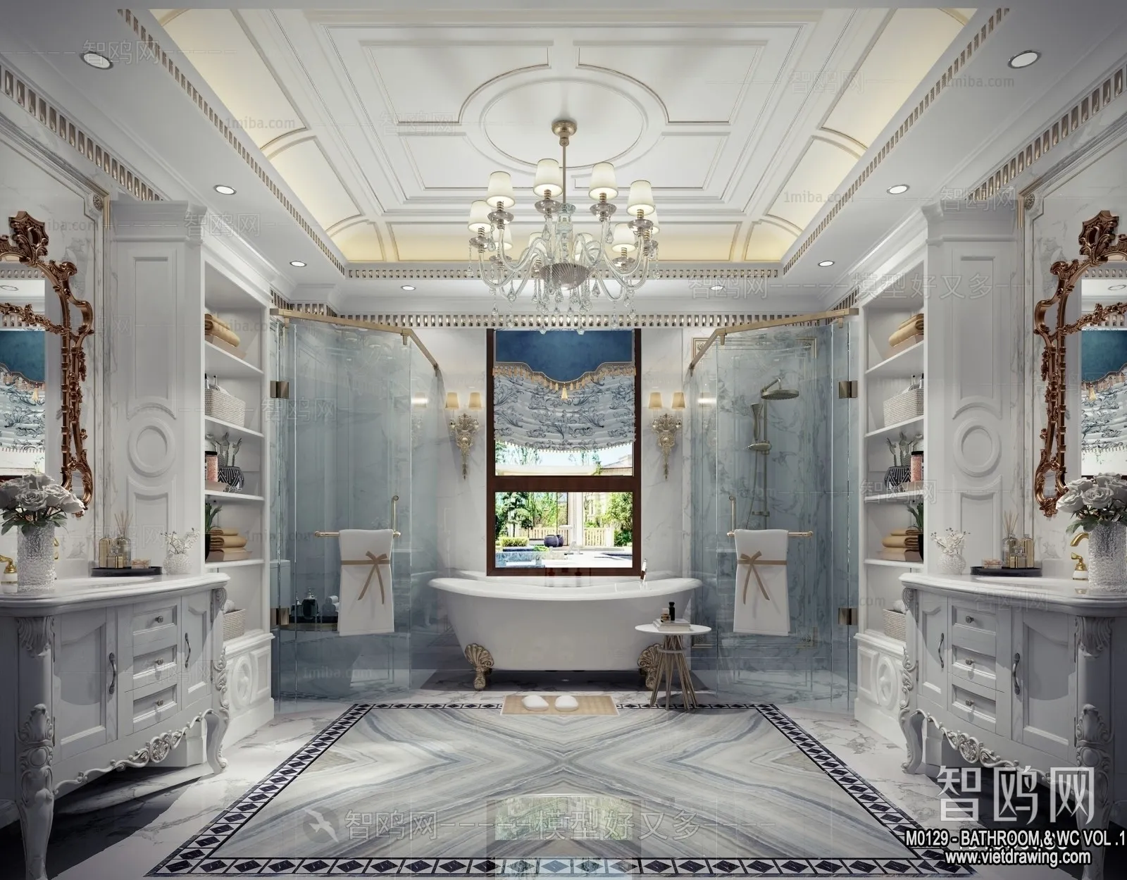 Bathroom - Toilet - WC - RestRoom - 3D Interior Scene - 196