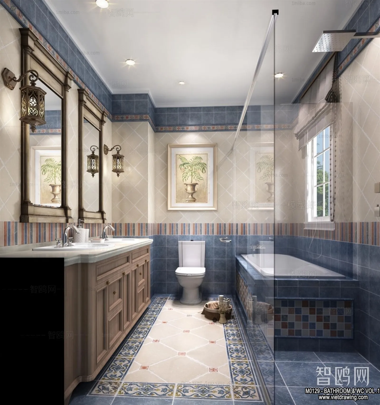 Bathroom - Toilet - WC - RestRoom - 3D Interior Scene - 247