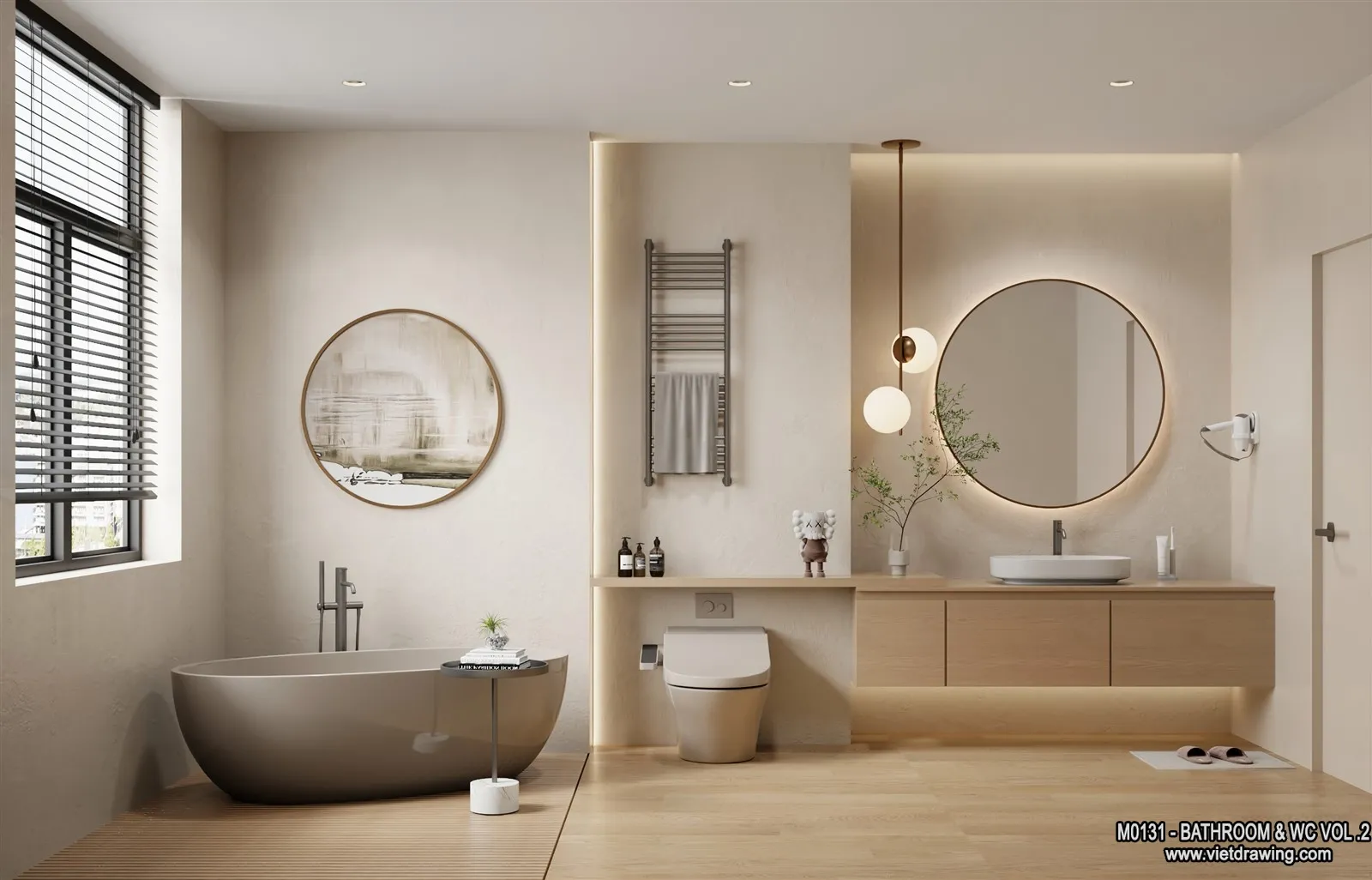 Bathroom - Toilet - WC - RestRoom - 3D Interior Scene - 335