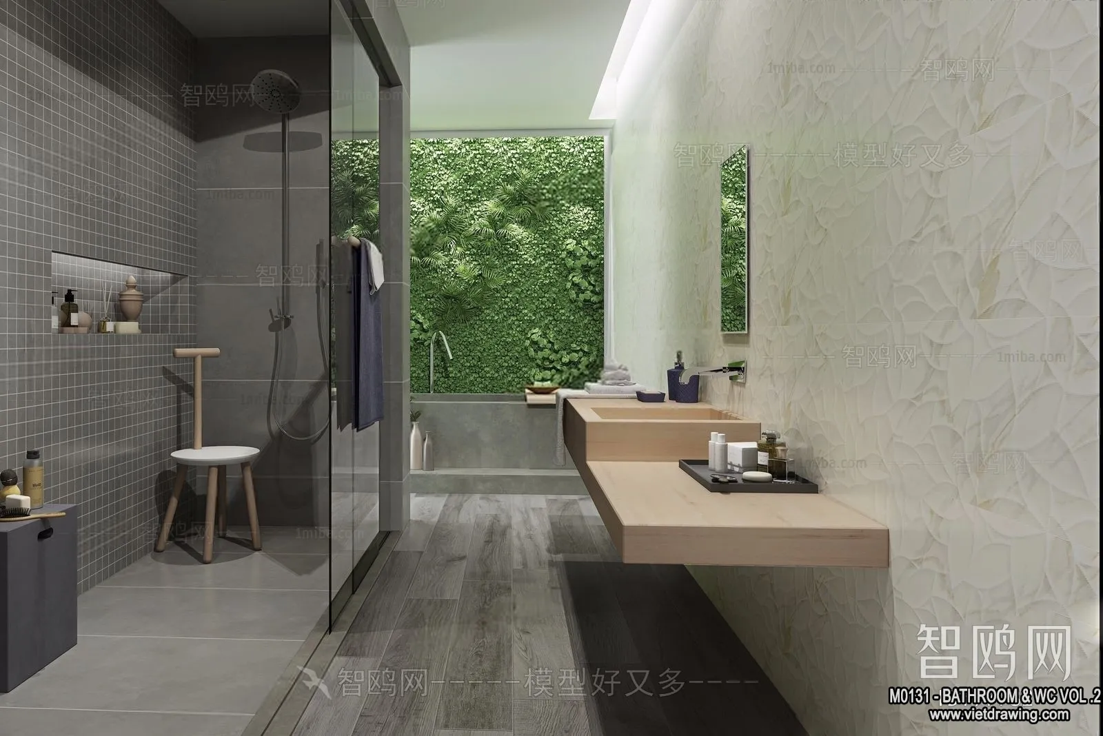 Bathroom - Toilet - WC - RestRoom - 3D Interior Scene - 405