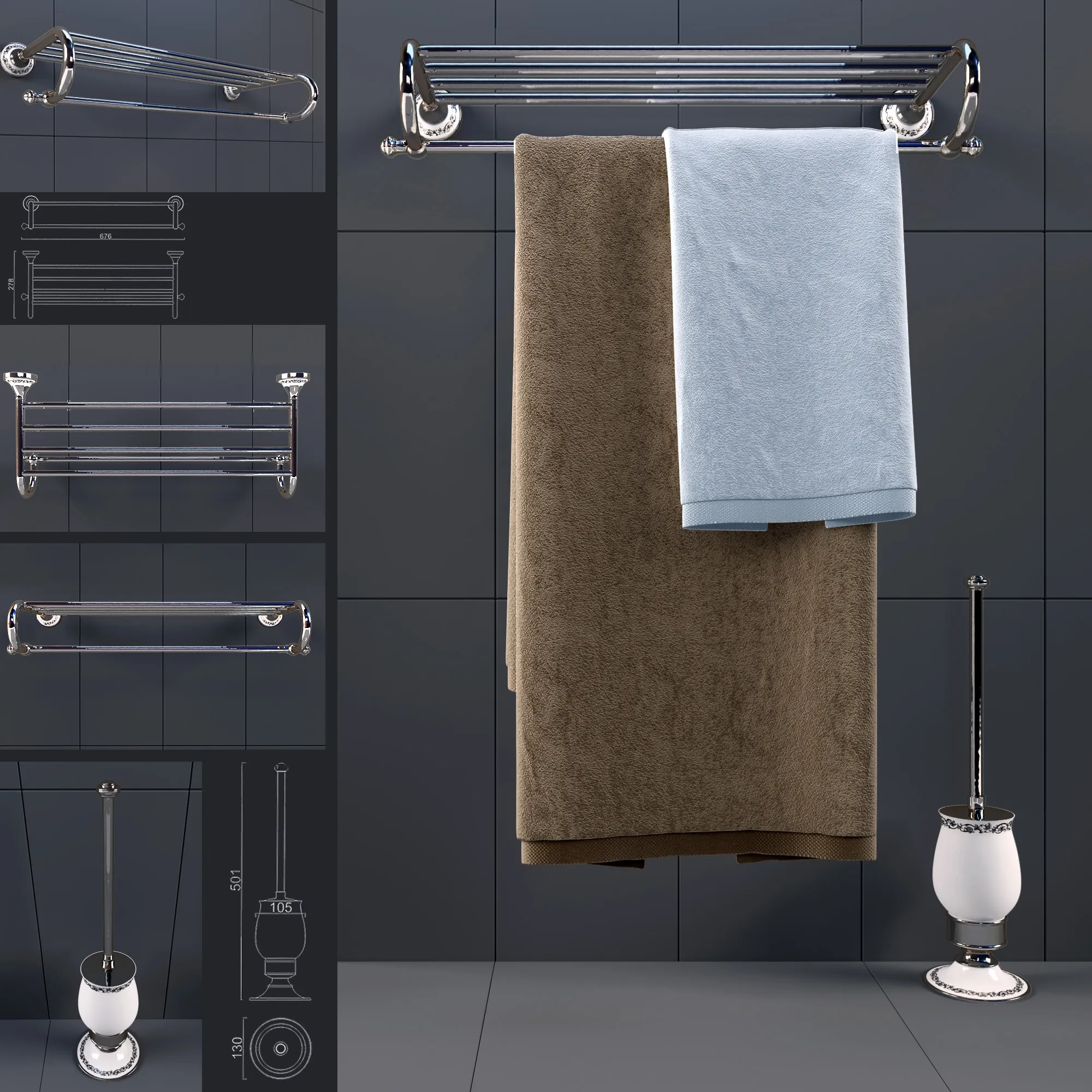 bathroom - Towel 9 3D Model