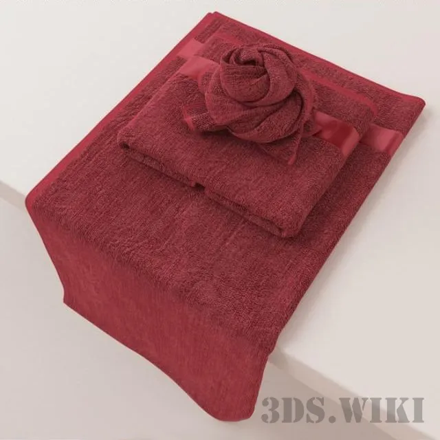 bathroom - Towel flower 3D Model