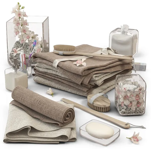 bathroom - towel m14 3D Model