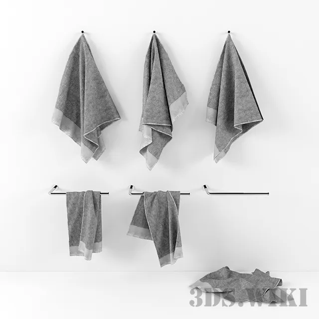 bathroom - Towels and Heated Towels 3D Model