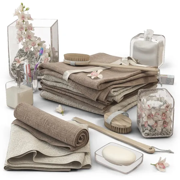 bathroom - Towels for bathroom 167 3D Model