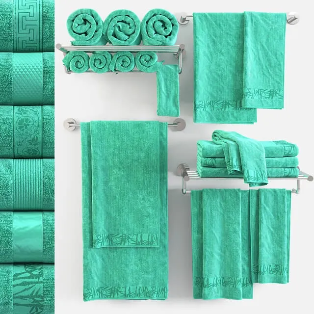bathroom - Towels m33 3D Model