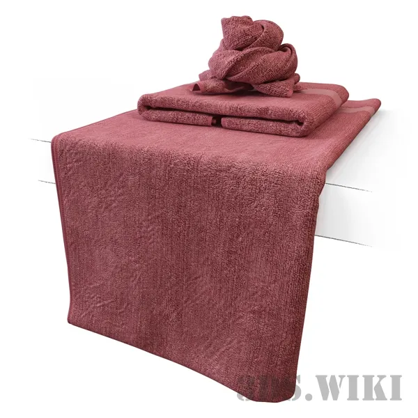 bathroom - Towels with different shapes 3D Model